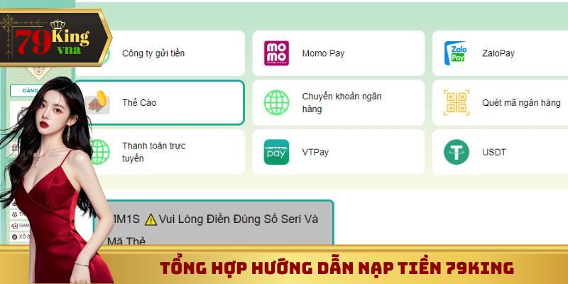 Tổng hợp hướng dẫn nạp tiền 79King